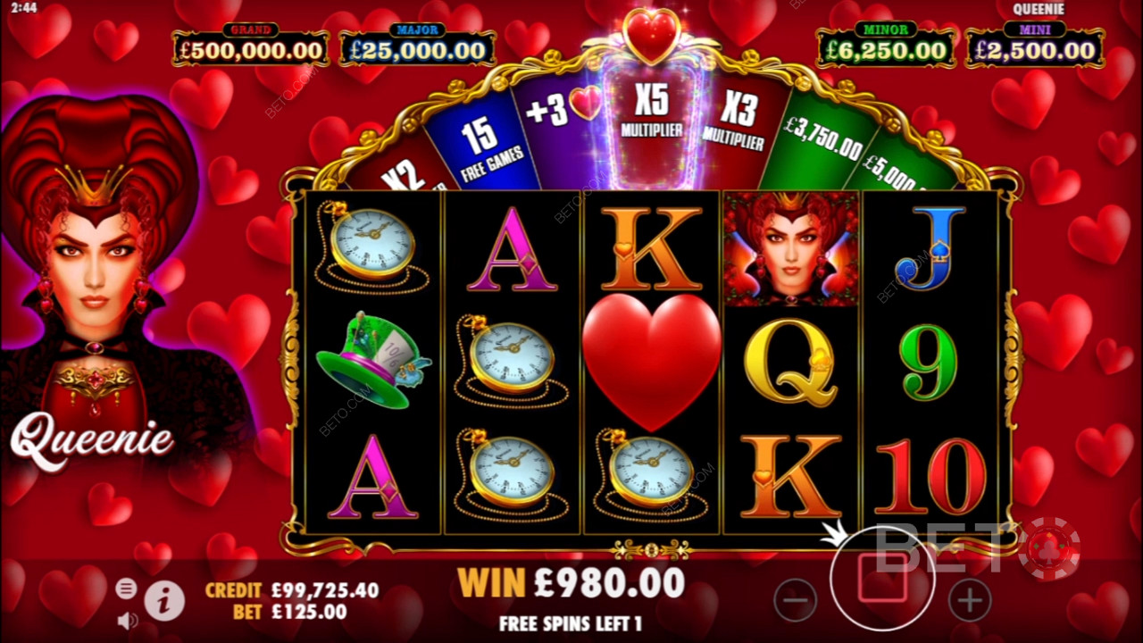 Zažijte fantazijní svět snů a bohatství v kasinovém automatu Queenie.