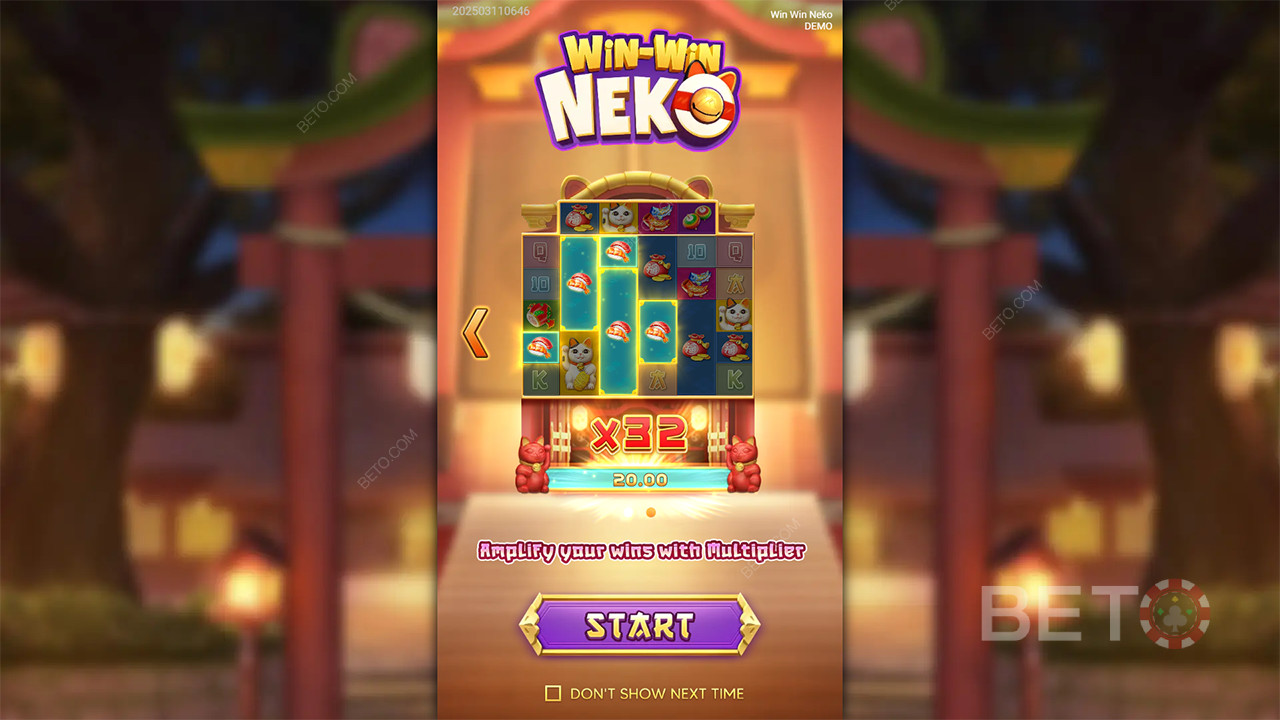 Vyhrajte 5 000x svou sázku v online slotu Win Win Neko!