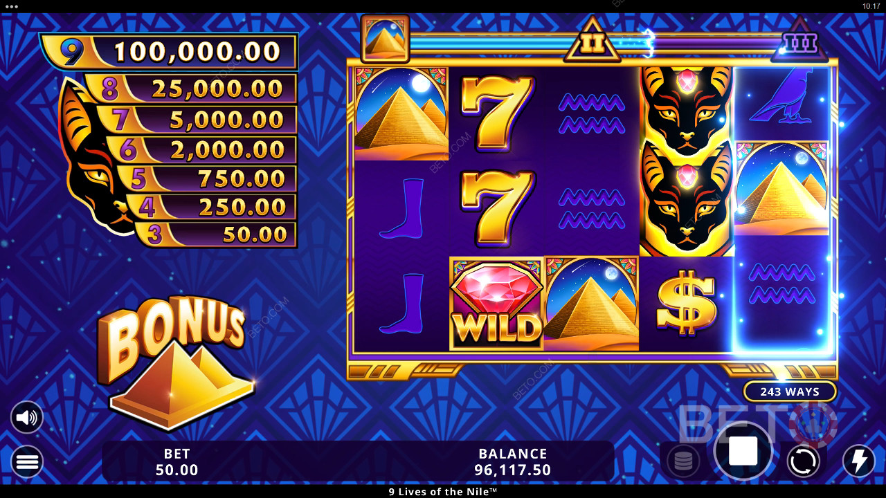 9 Lives of the Nile Recenze podle BETO Slots