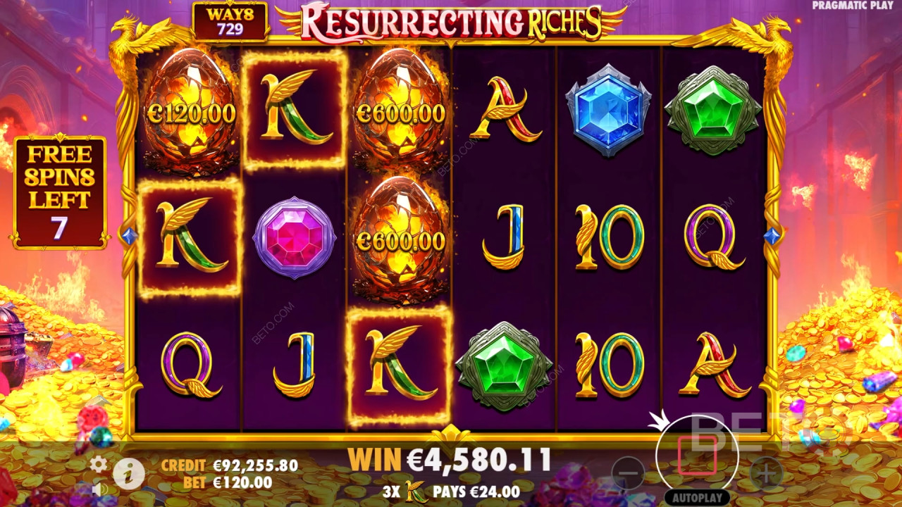 Bonusové funkce vysvětlené v Resurrecting Riches by Pragmatic Play