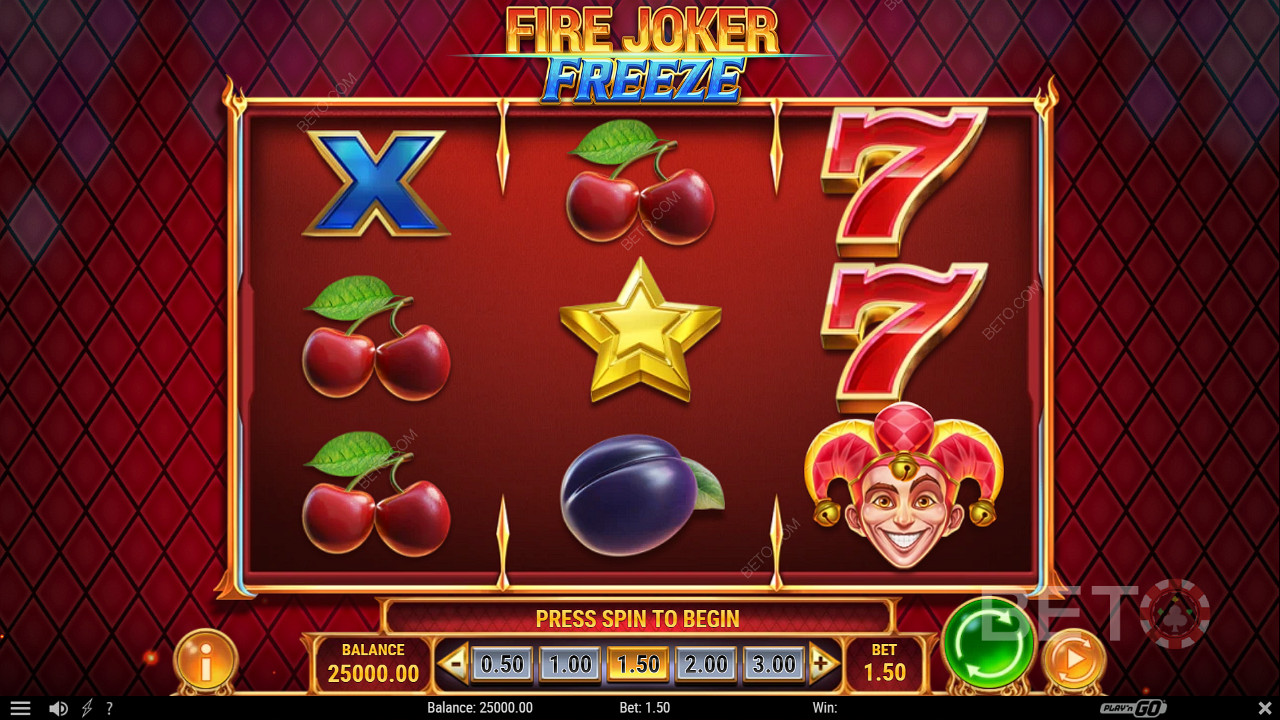 Bavte se s klasickým rozložením a moderními funkcemi ve slotu Fire Joker Freeze.