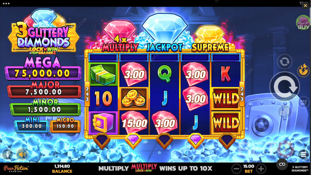 3 Glittery Diamonds Hrát Zdarma