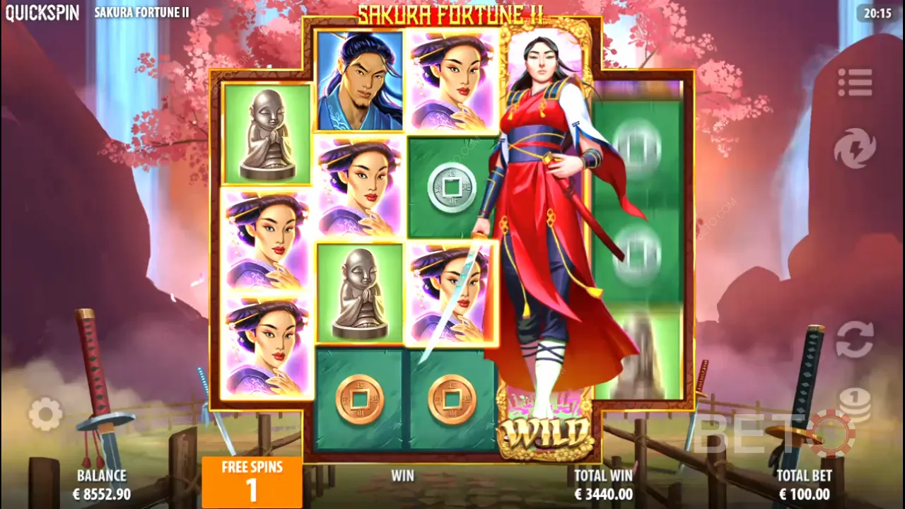 Vyzkoušejte si naši ukázkovou hru na BETO - Gameplay of Sakura Fortune 2 slot