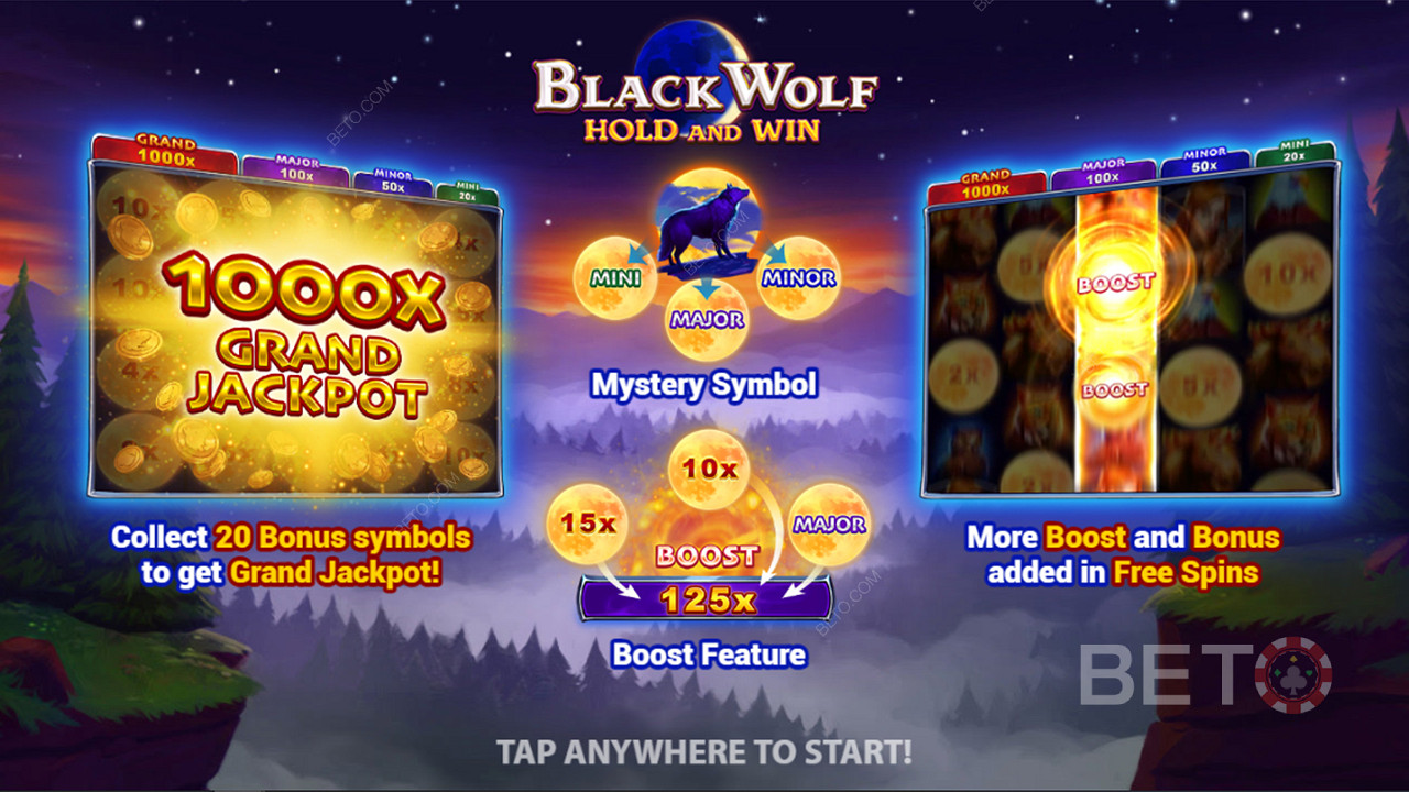 Začněte hrát ještě dnes a získejte bonusy Black Wolf hold a win