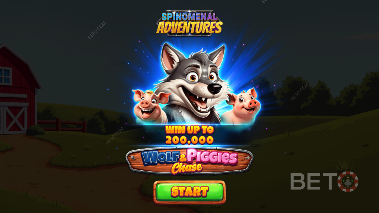 Vyhrajte 2 000x svou sázku ve video automatu Wolf & Piggies Chase!