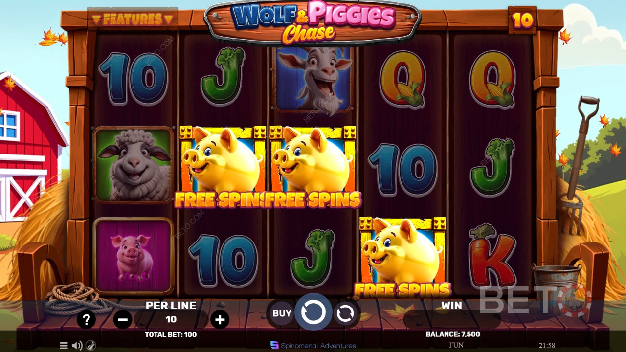 Wolf & Piggies Chase Hrát Zdarma