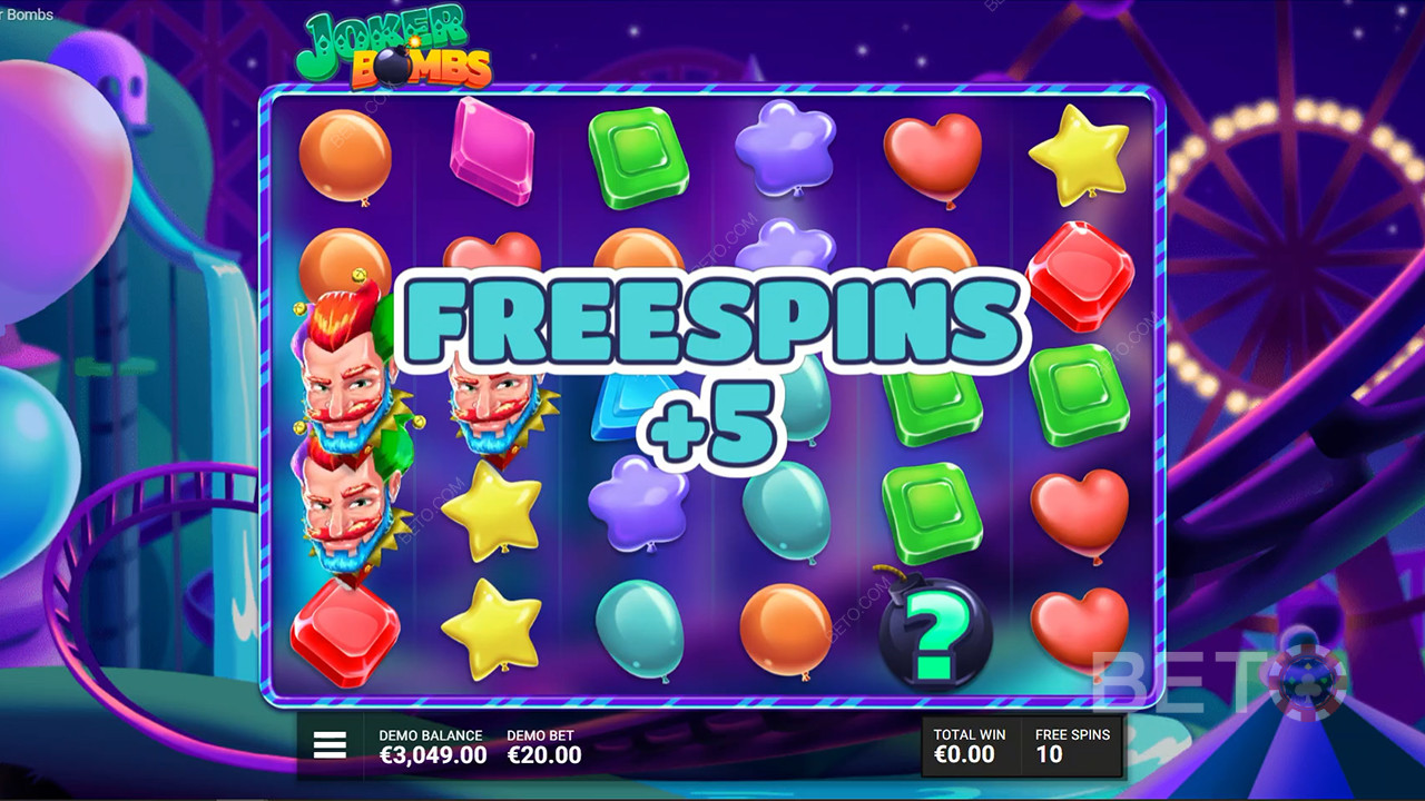 Když padnou tři symboly Free Spins, spustí se pět dalších Free Spins.