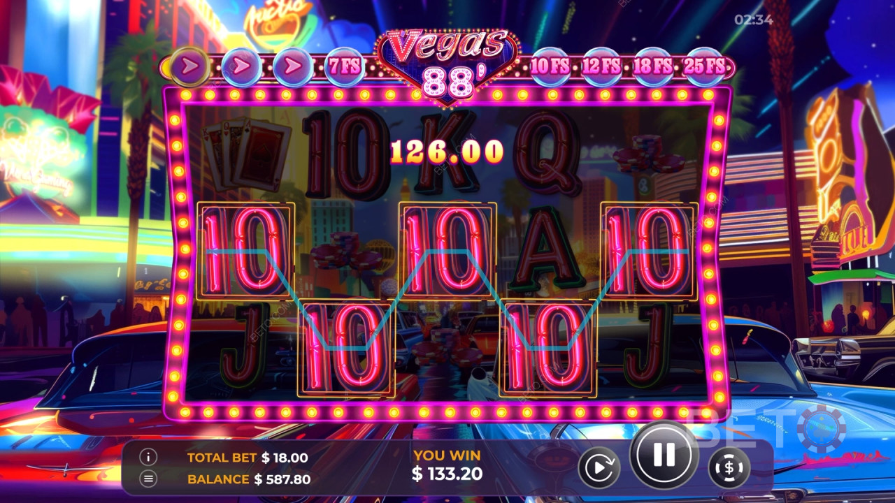 Vysvětlení bonusových funkcí ve Vegas 88 od Vibra Gaming