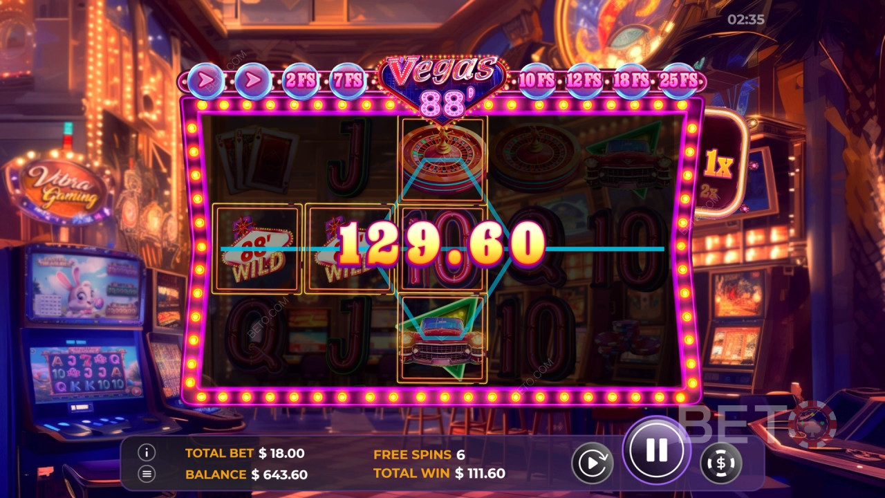 Jak hrát Vegas 88 od Vibra Gaming