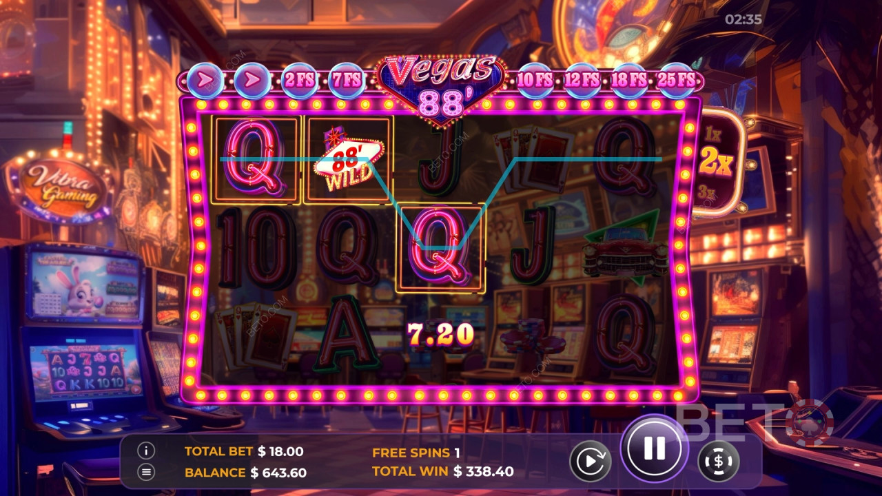 Vyhrajte 2 600x svou sázku ve video automatu Vegas 88!