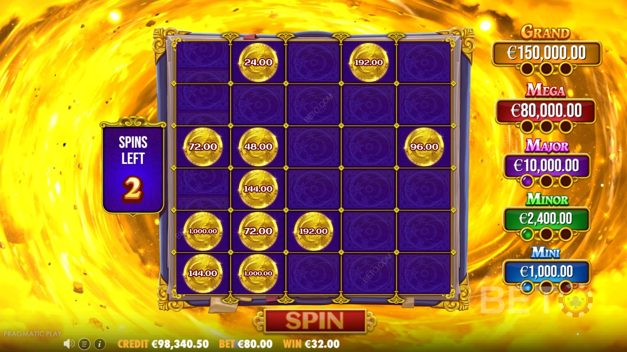 Vysvětlení bonusových funkcí ve hře Spellmaster by Pragmatic Play
