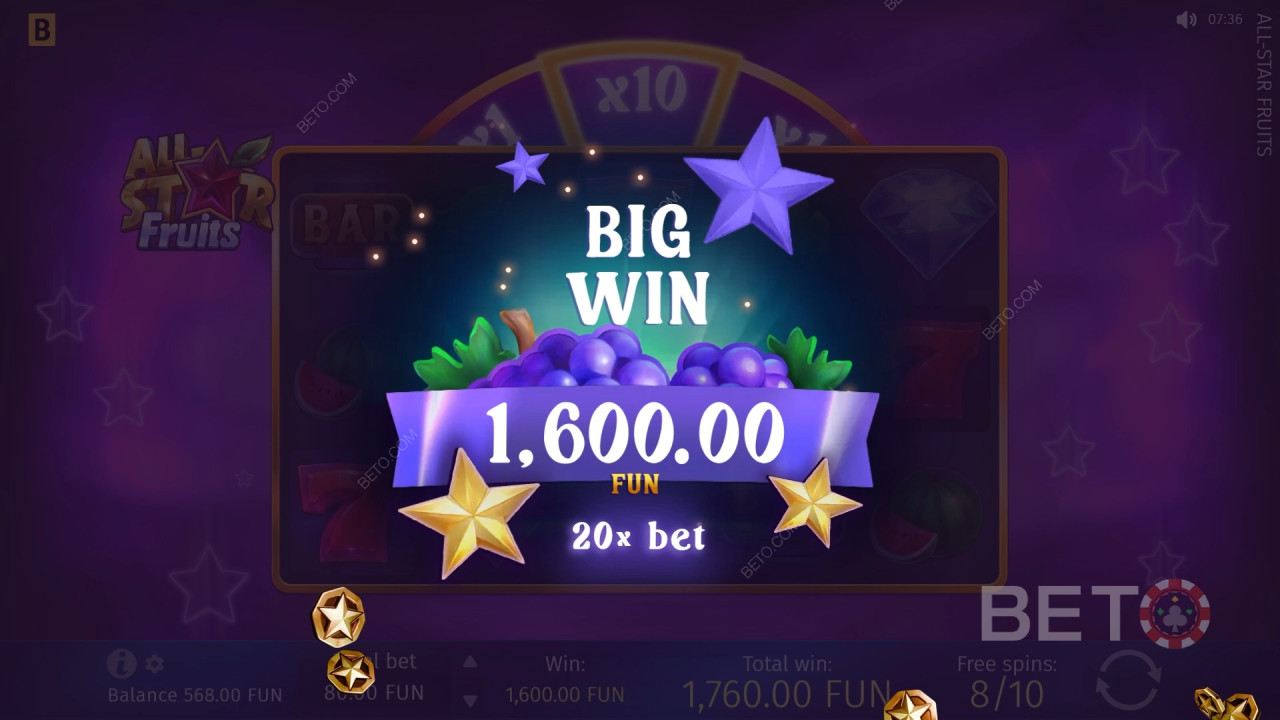 Vyhrajte 1 500x svou sázku ve slotu All-Star Fruits!