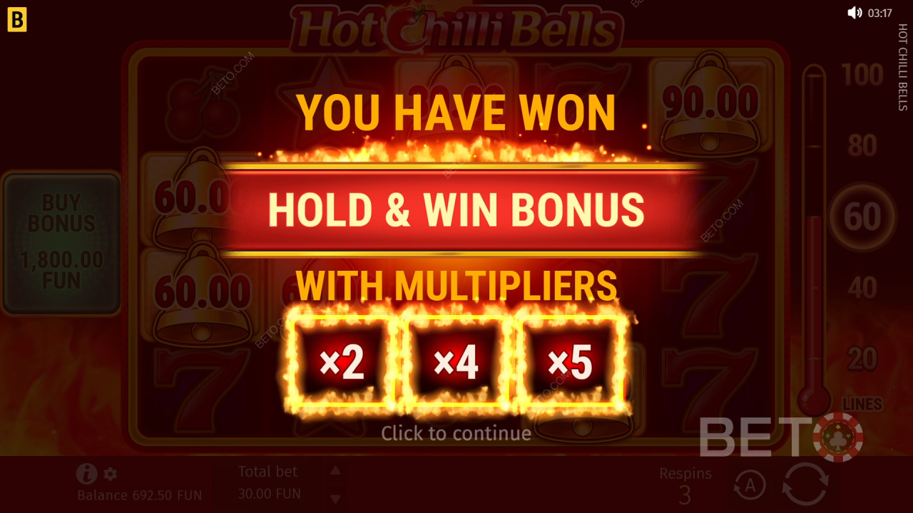 Bonusové funkce vysvětlené v Hot Chilli Bells od BGaming
