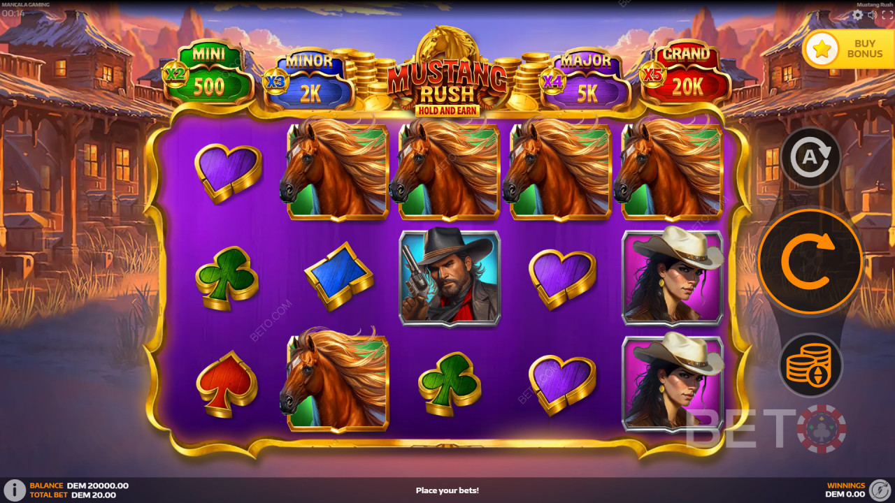 Jak hrát Mustang Rush od společnosti Mancala Gaming