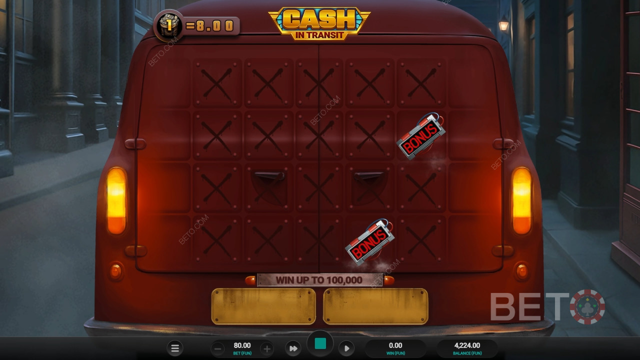 Vysvětlení bonusových funkcí ve hře Cash in Transit by Relax Gaming