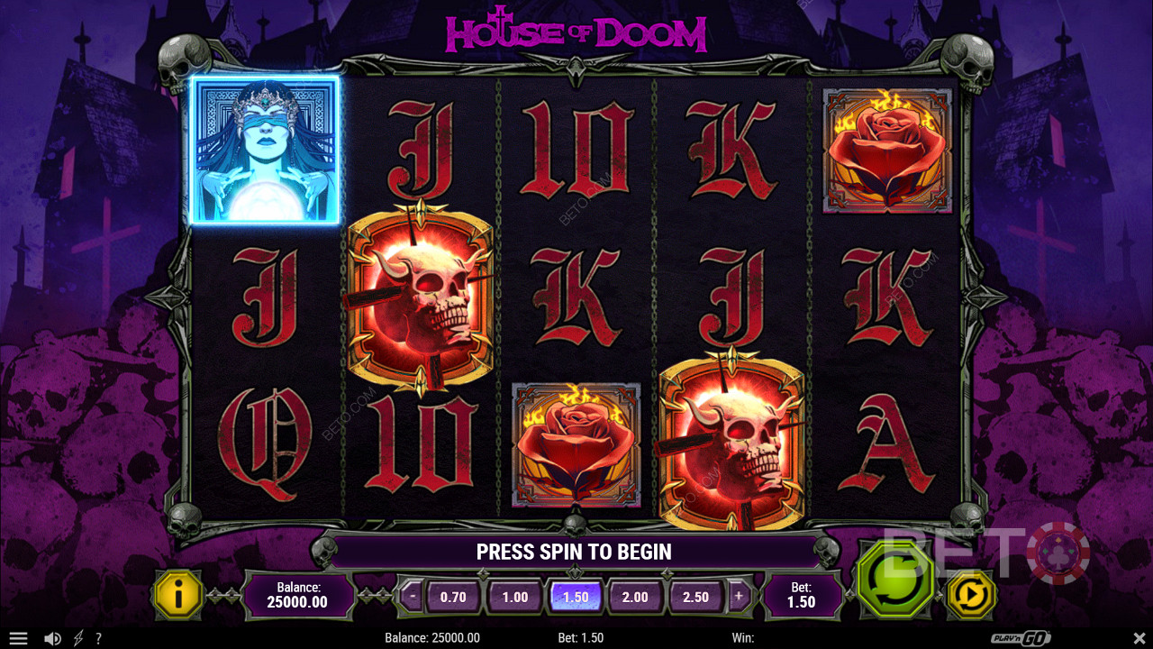 Pokud padnou 3 nebo více symbolů Scatter (zkáza), odemkne se bonusová hra Doom Spins a její bonusy.