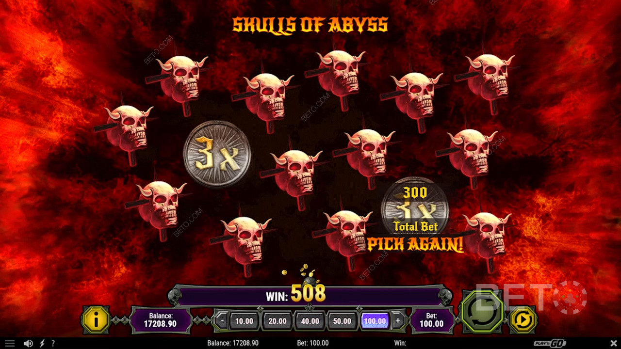 V režimu Skulls of Abyss můžete vybírat lebky a vyhrávat ceny za skutečné peníze a násobitele až x20.
