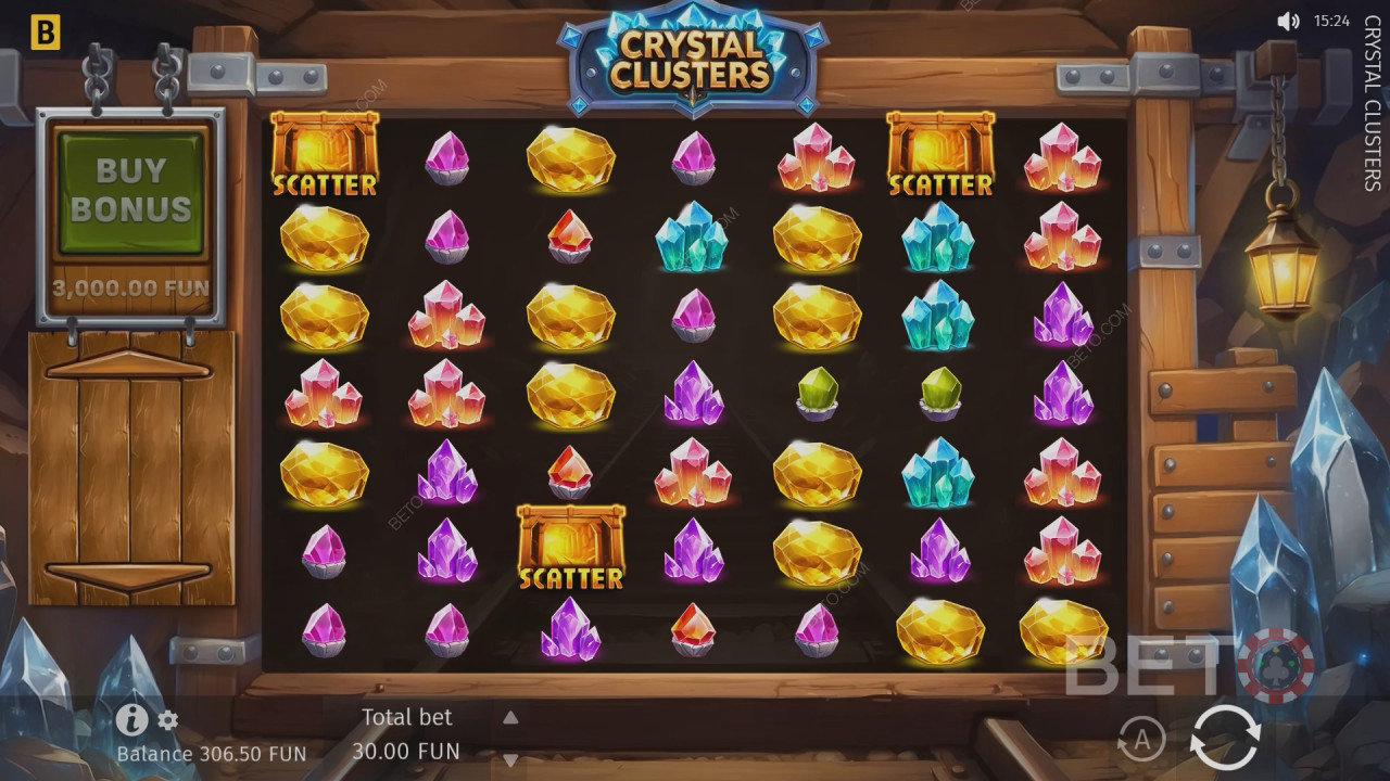 Recenze hry Crystal Clusters od BETO Slots