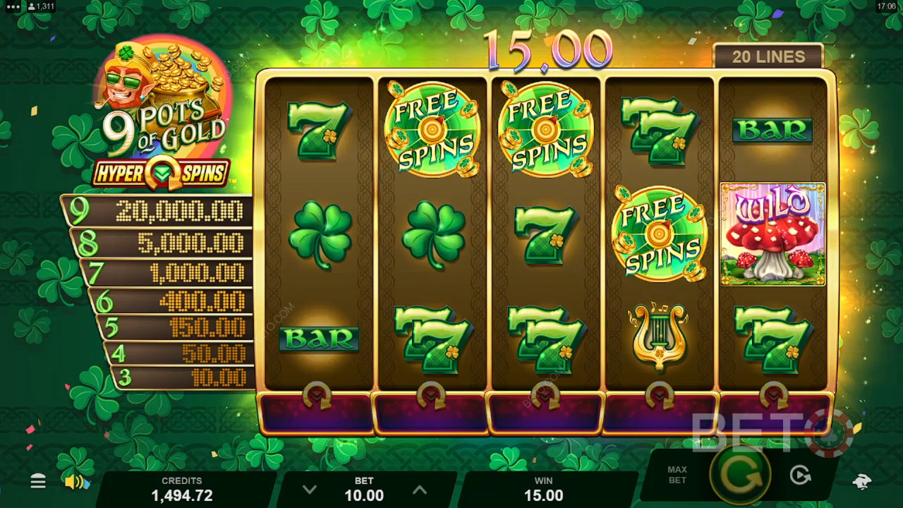 9 Pots of Gold HyperSpins Recenze podle BETO Slots
