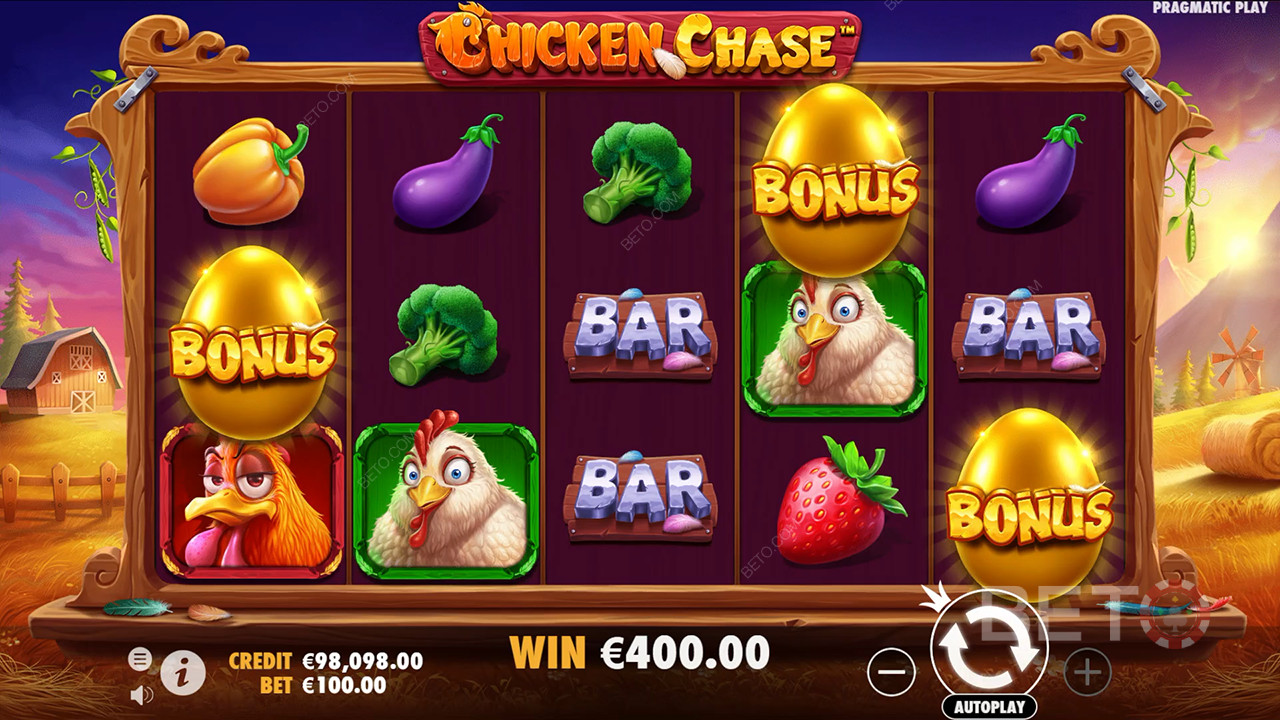 Vyhrajte 210x svou sázku ve výherním automatu Chicken Chase!