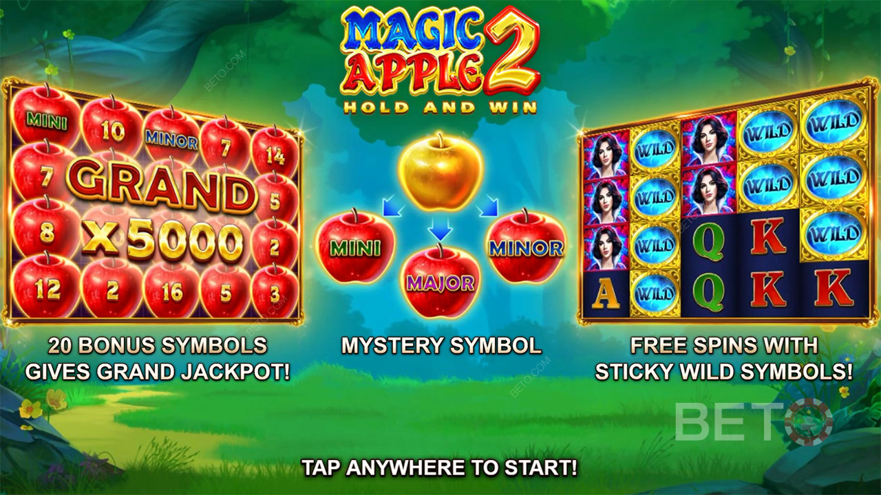 Vysvětlení bonusových funkcí v Magic Apple 2 od Booongo