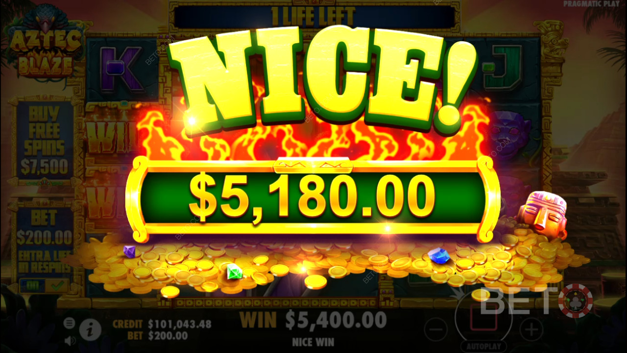 Vyhrajte 2 000x svou sázku v online slotu Aztec Blaze!