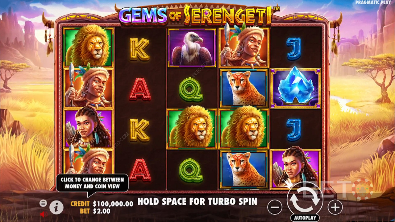 Užijte si nejnovější bonusy a zábavné téma ve výherním automatu Gems of Serengeti.