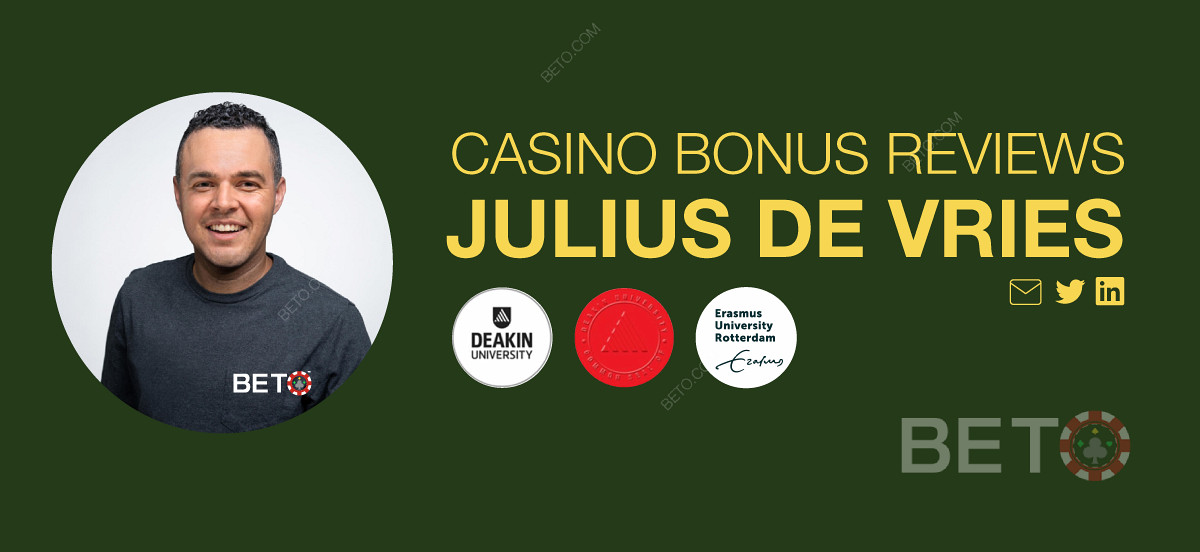 Recenzent kasinových bonusů a podmínek Julius de Vries.