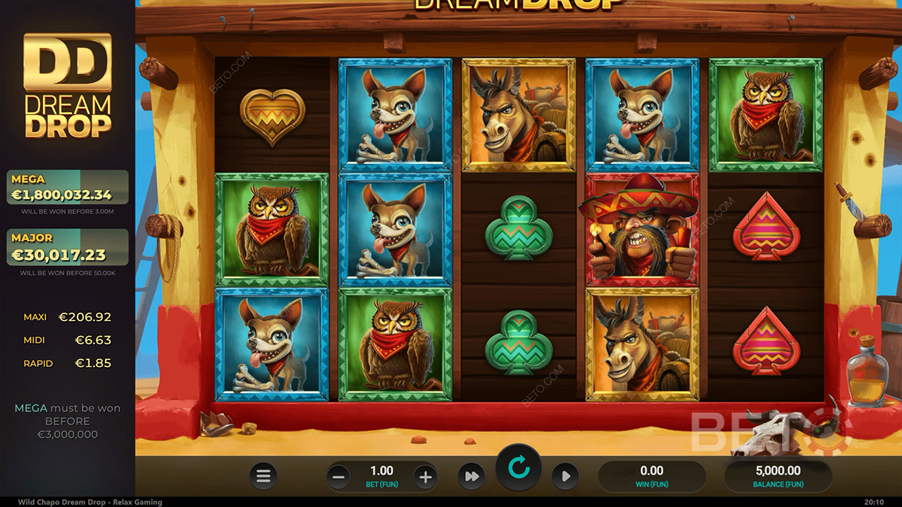 Wild Chapo Dream Drop Recenze podle BETO Slots