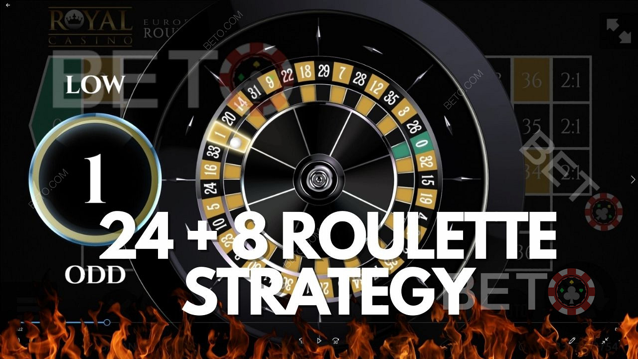 Strategie rulety 24 + 8 - vysvětlení kasinového sázkového systému