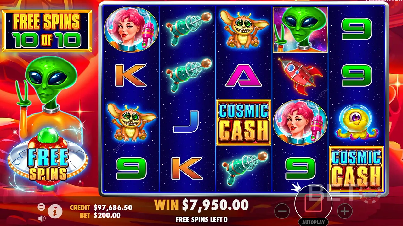 Hratelnost kasinové hry Cosmic Cash
